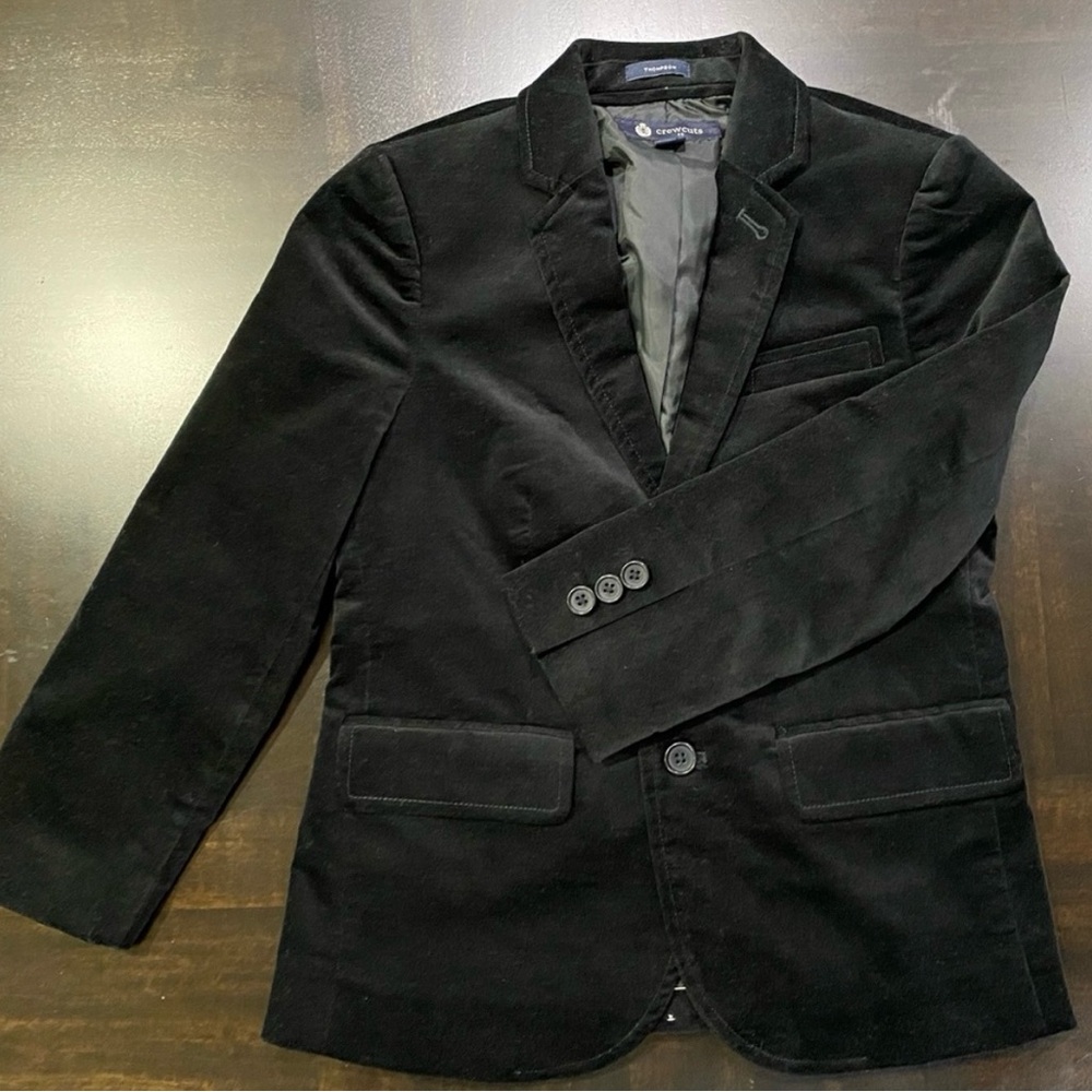 Crewcuts Thompson Velvet Black Jacket